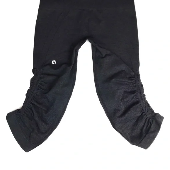 Lululemon In The Flow Crop II Heathered Deep Coal - Picture 4 of 9